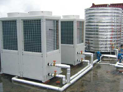 沐足空气能热泵热水机组热水供应工程